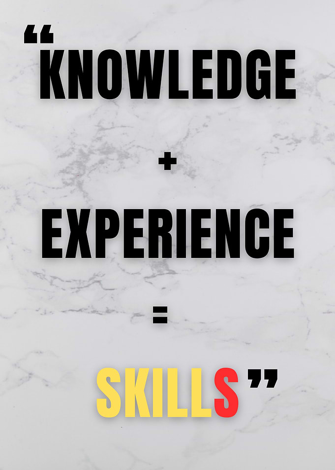 Knowledge plus experience equals skills