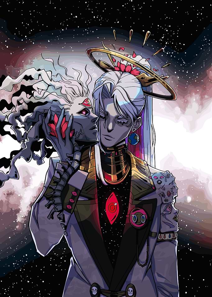 Hades fanart: Thanatos and Zagreus