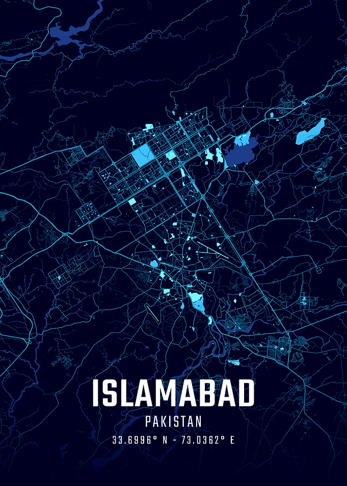 Islamabad Midnight City Map