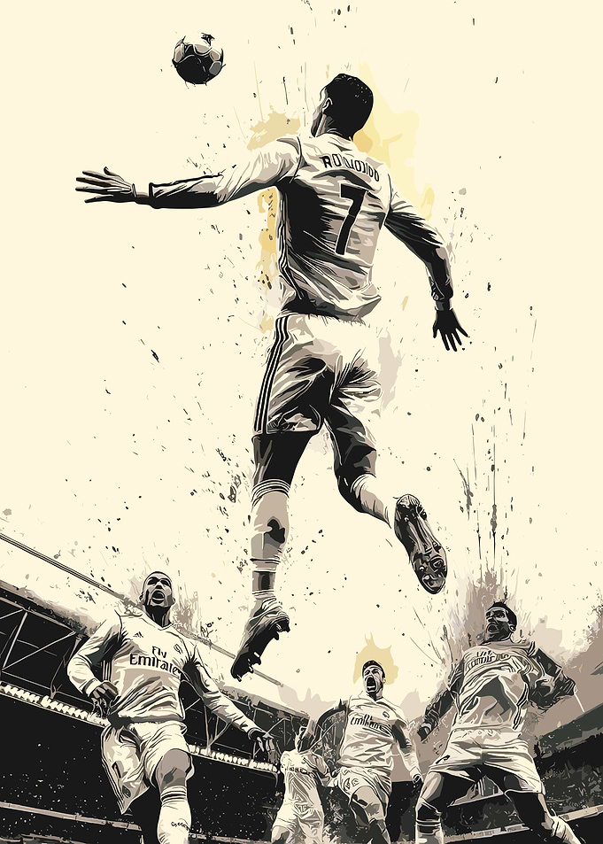 Cristiano Ronaldo Soccer Player Illustration