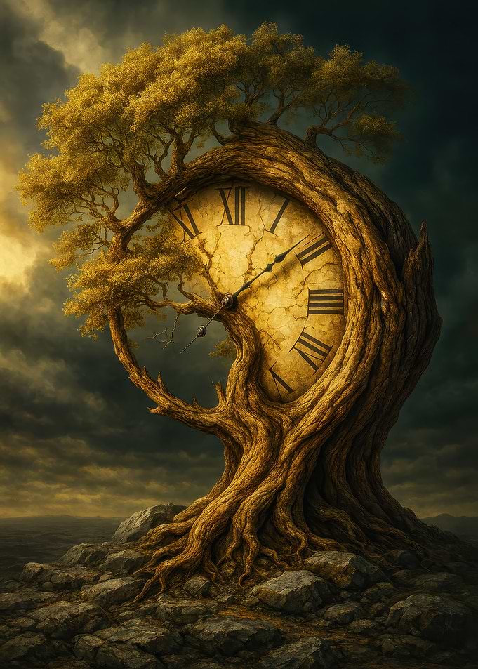 Tree Clock Time Nature Landscape