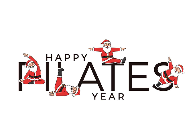 Happy Pilates Year with Santa Claus