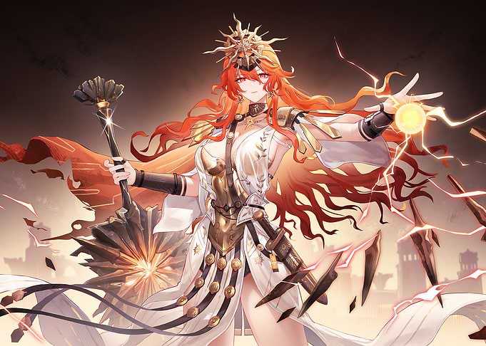 Woman with Staff and Magic