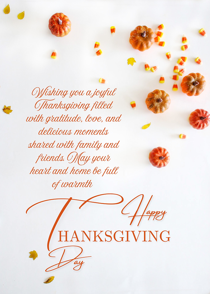 Happy Thanksgiving Day – Grateful Heart and Family Love