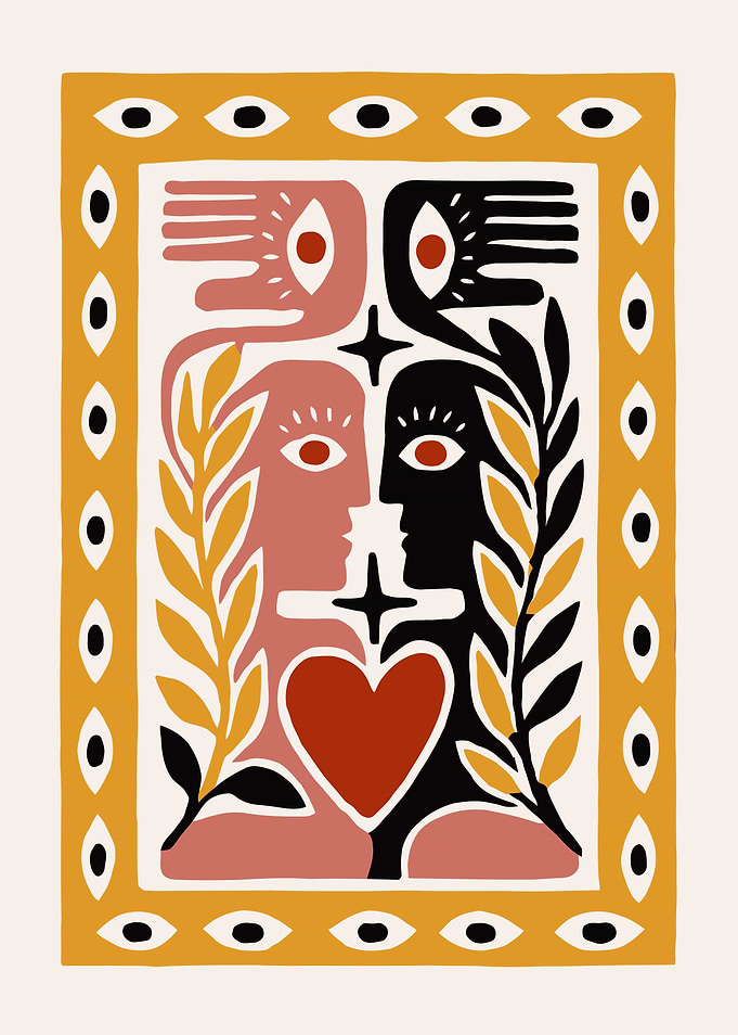 Two Minds One Heartbeat Art Print