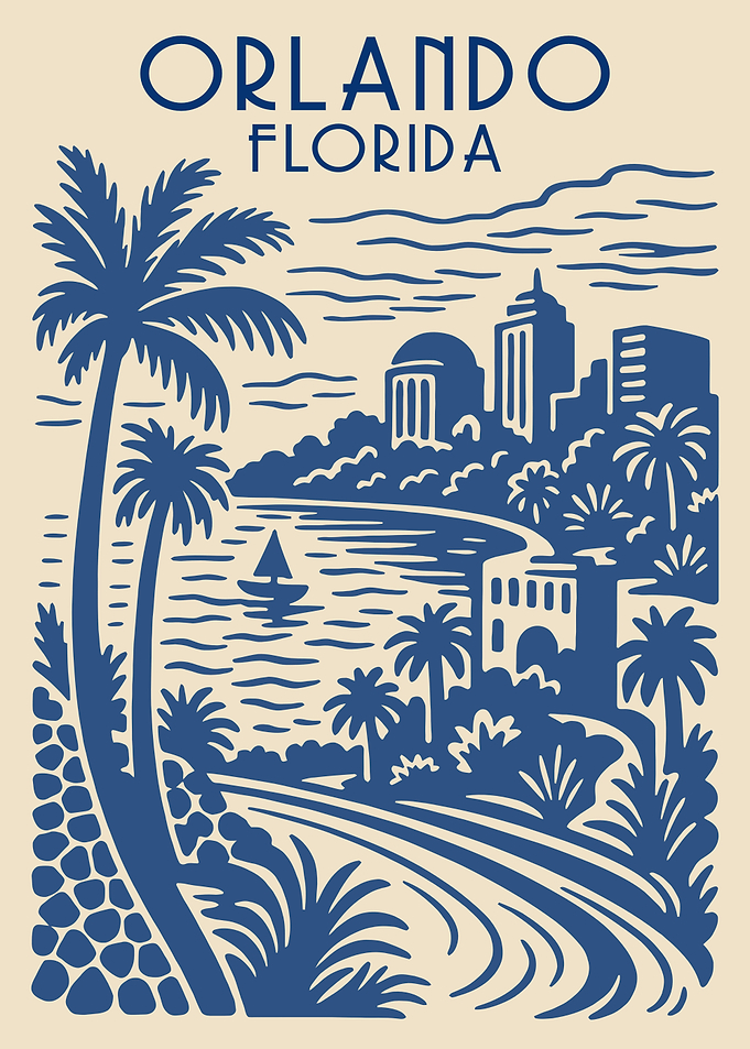 Orlando Florida Travel Poster Art