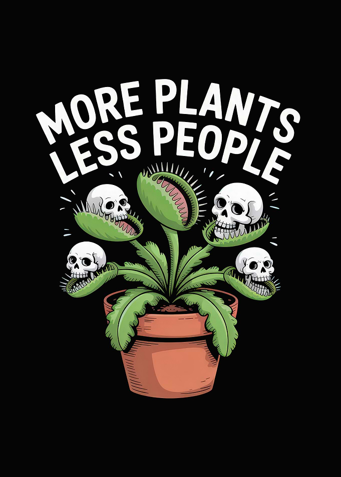 More Plants Less People Skull Plant