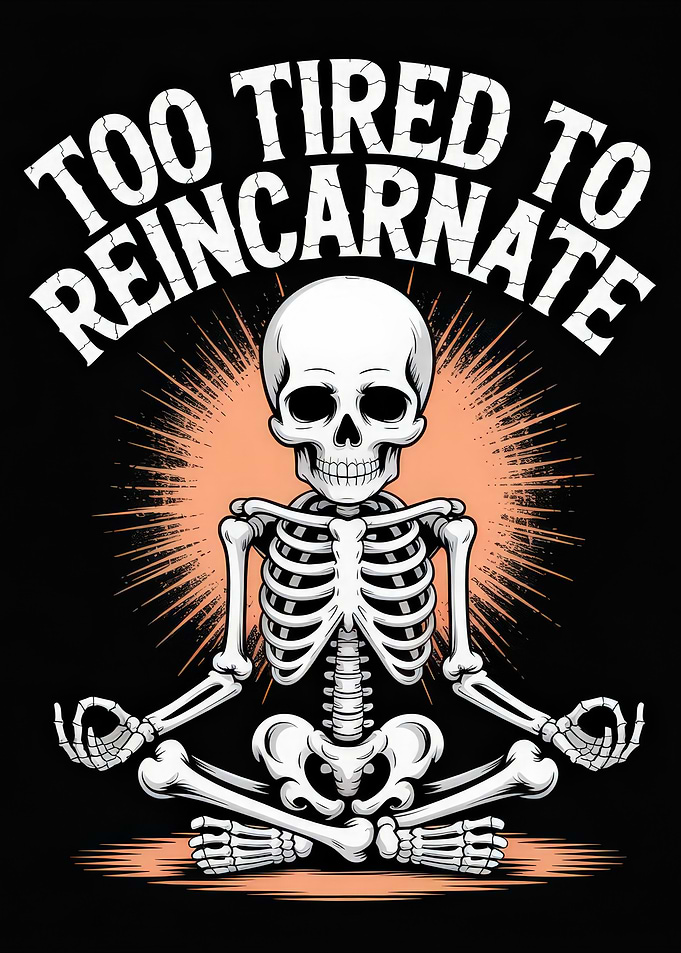 Too Tired to Reincarnate Skeleton Meditation