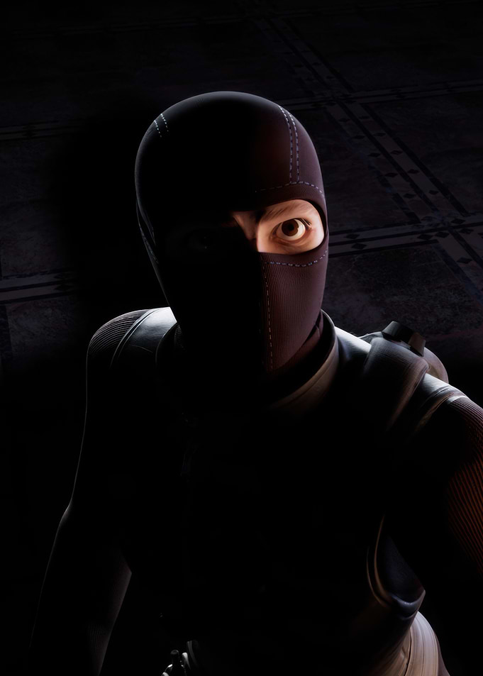 Dark Hours Masked Figure in Dark Setting