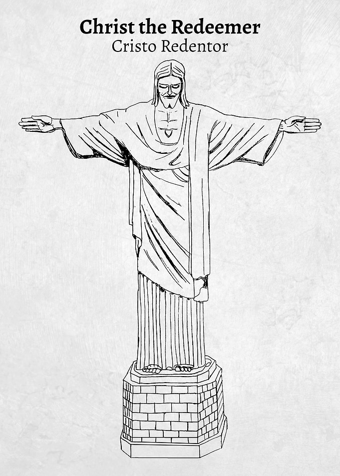 Sketch of Christ the Redeemer Statue