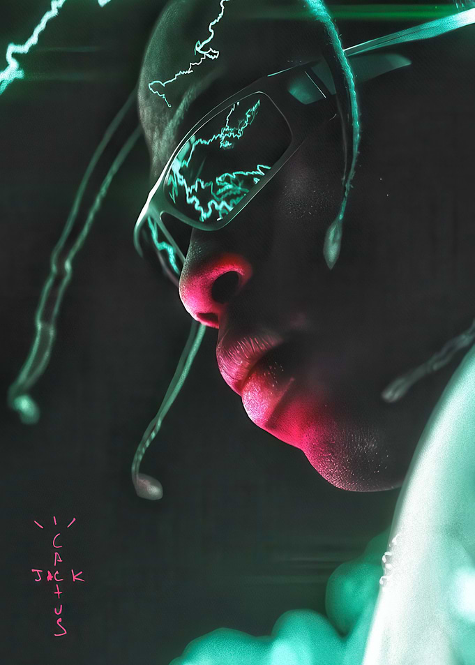 Travis Scott Cactus Jack Portrait