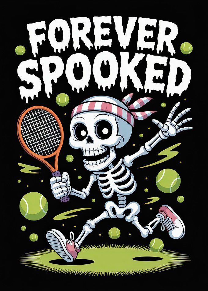 Forever Spooked Tennis Skeleton