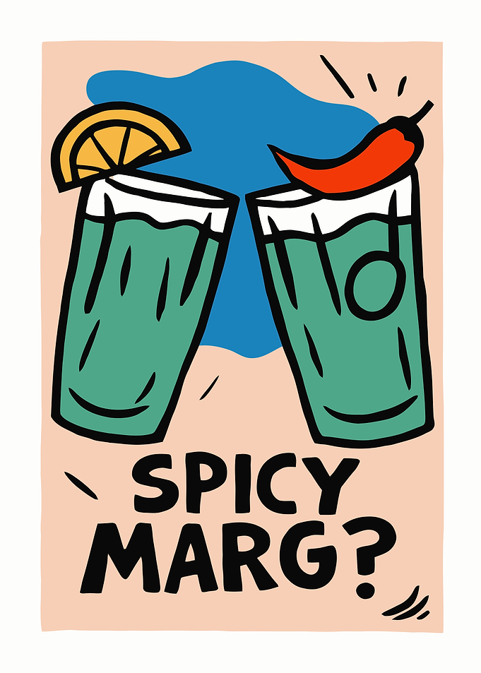 Spicy Margarita Cocktail Illustration