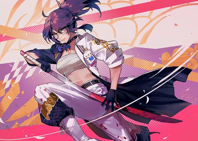 Girl with Sword and Glasses