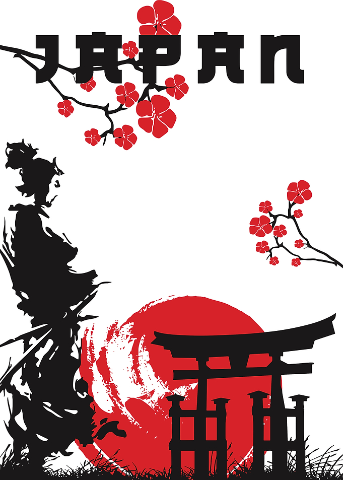Japan Samurai and Torii
