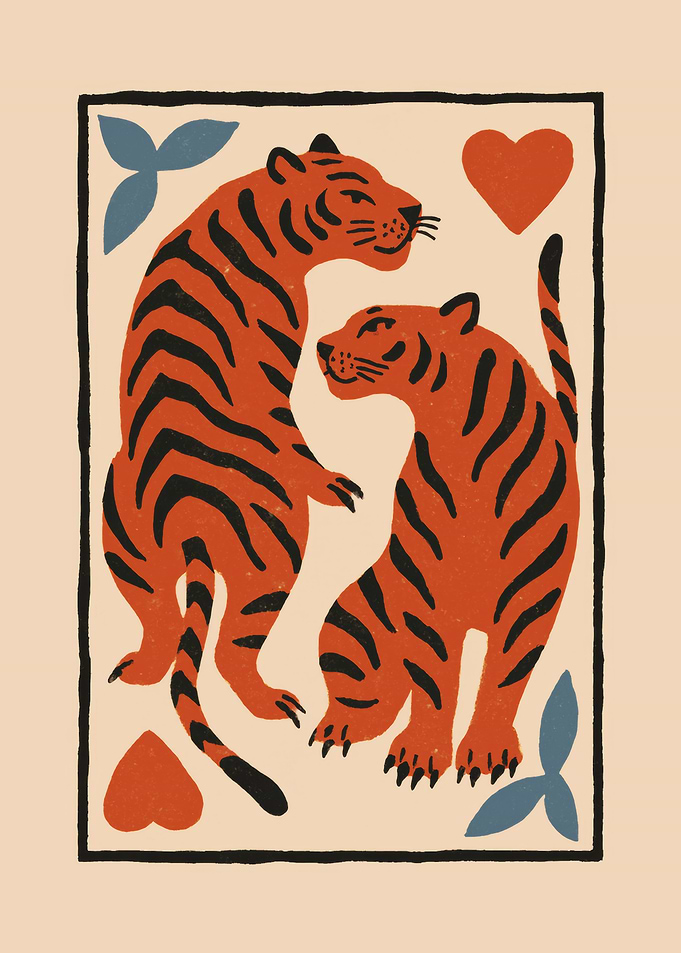 Two Tigers Love Poster