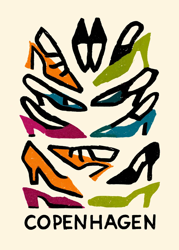 Copenhagen Shoes Art Print