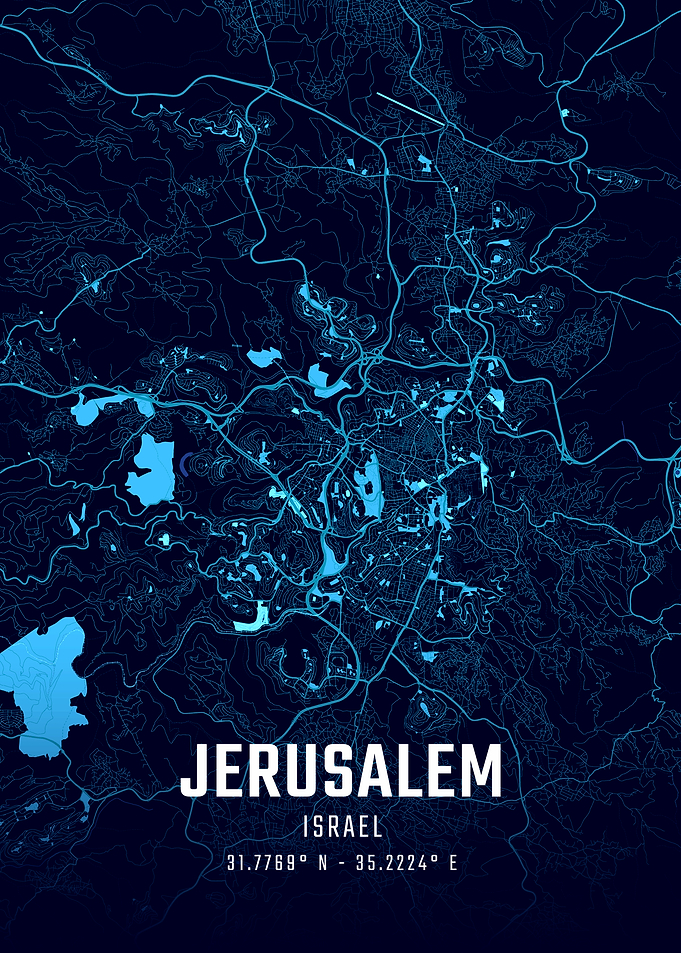 Jerusalem Midnight City Map
