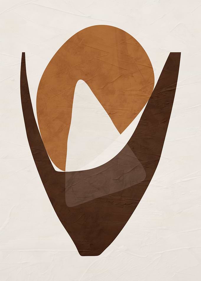 Abstract Geometric Shapes in Earth Tones
