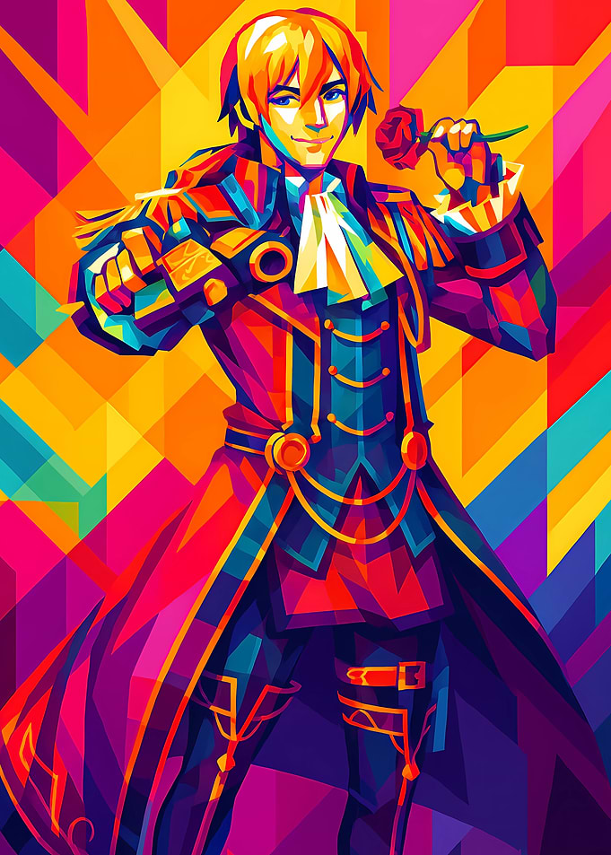 Trails of steel Oliviere Colorful with Rose