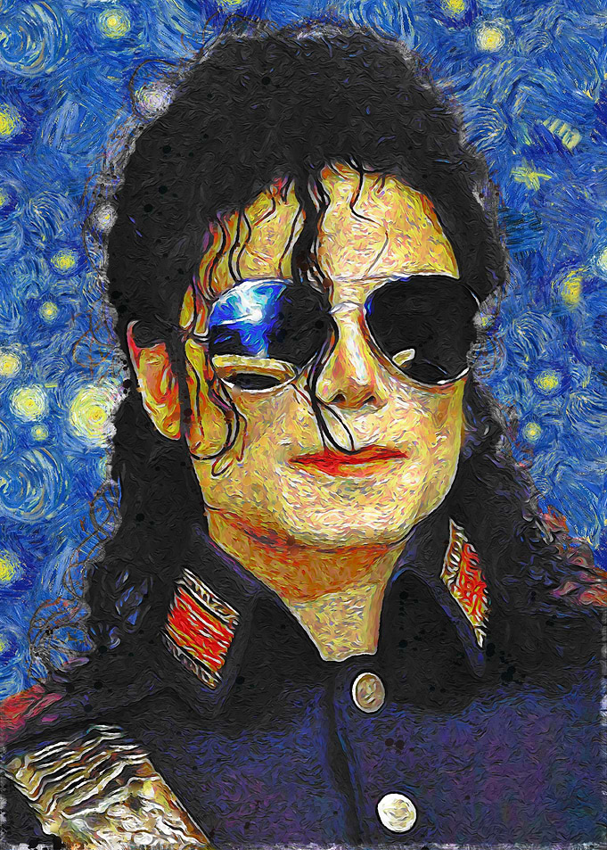 Michael Jackson Starry Night Portrait