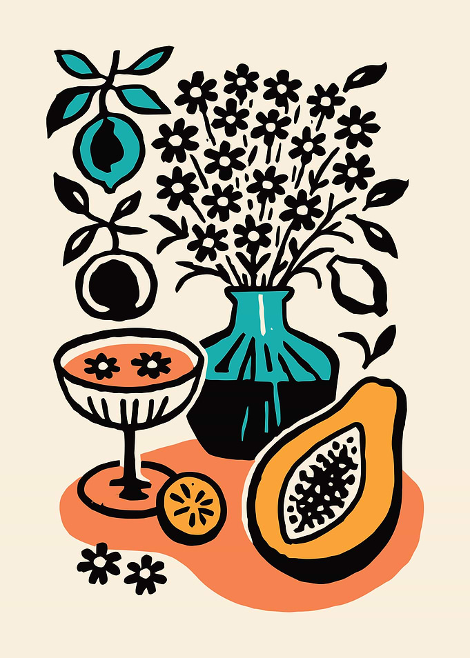 Still Life with Flowers and Fruit