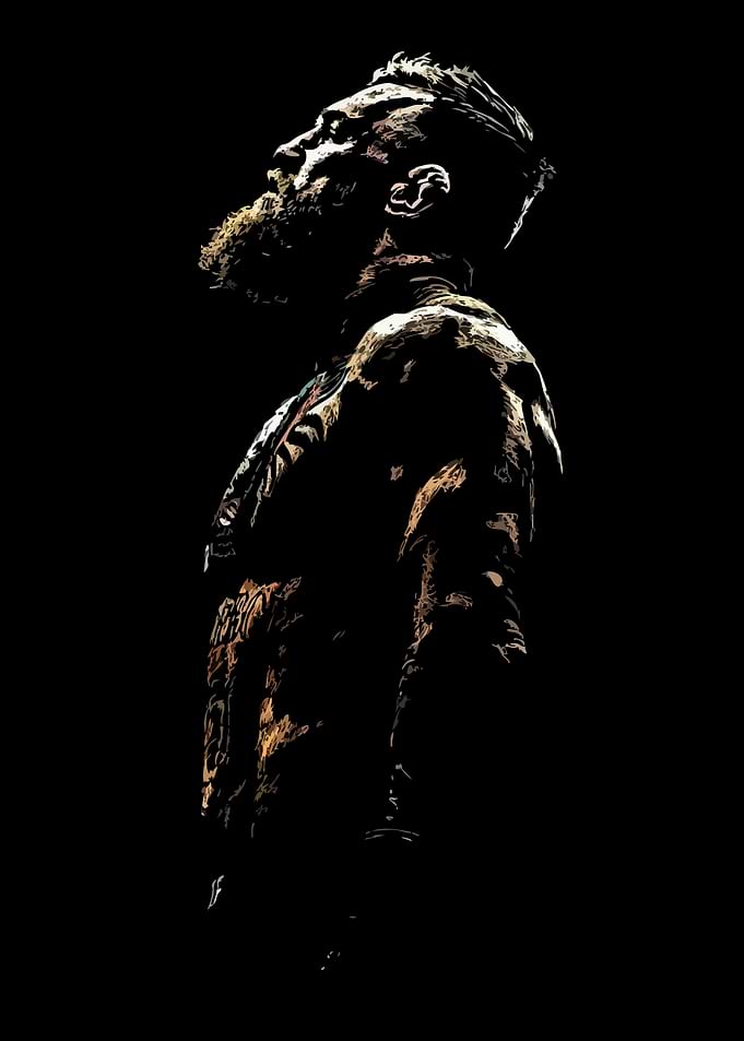 Conor McGregor Portrait in Dark Style