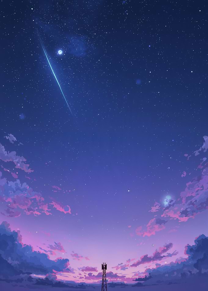 Night Sky with Shooting Star