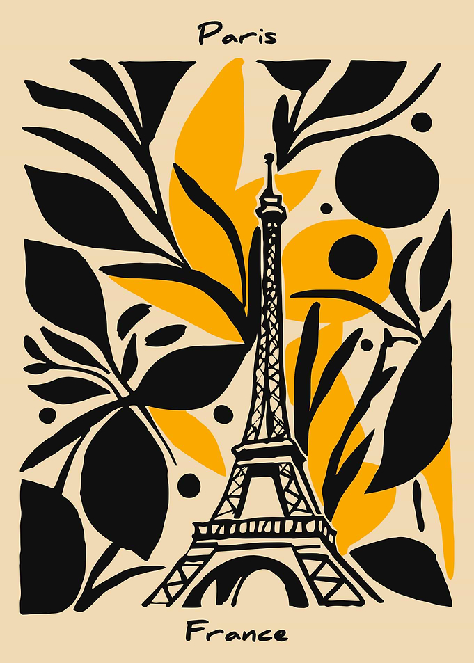 Paris Eiffel Tower Floral Art