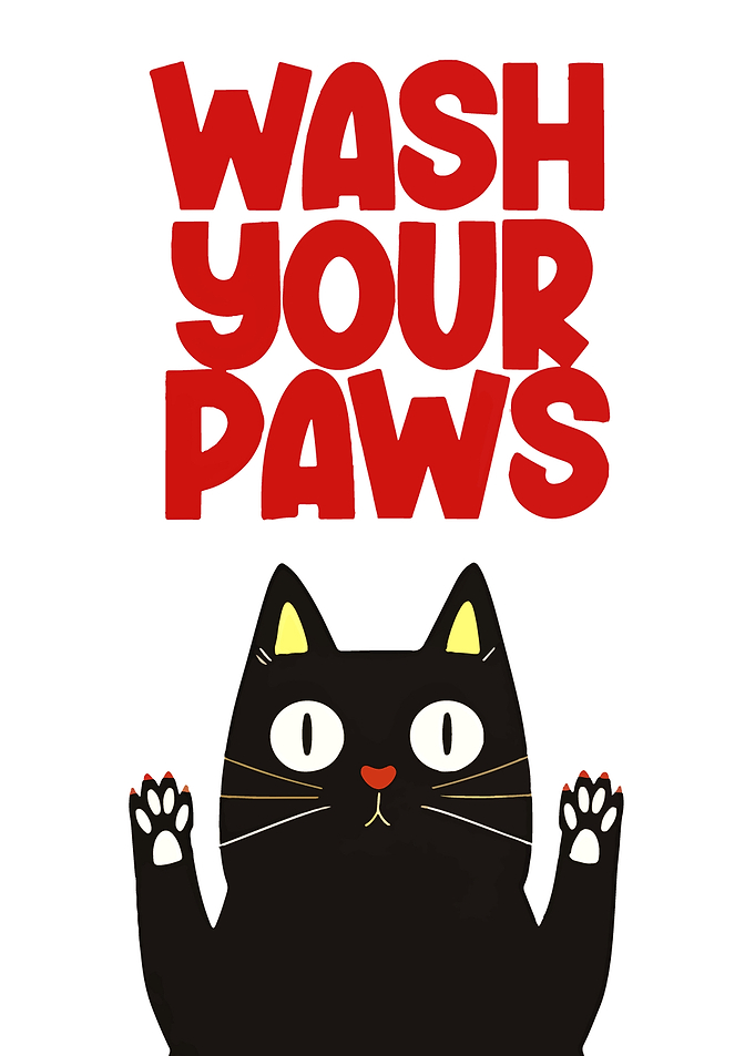 Wash Your Paws Cat