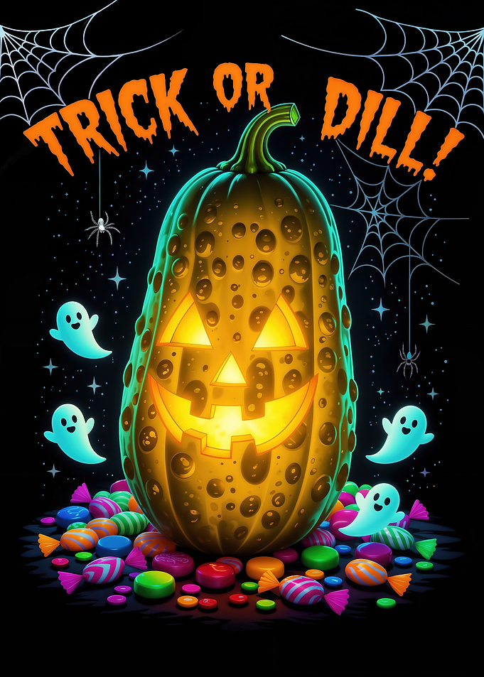 Halloween Pumpkin with Ghosts and Candy