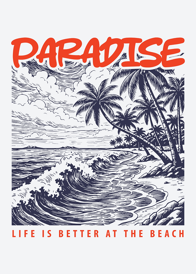 Paradise Beach Illustration