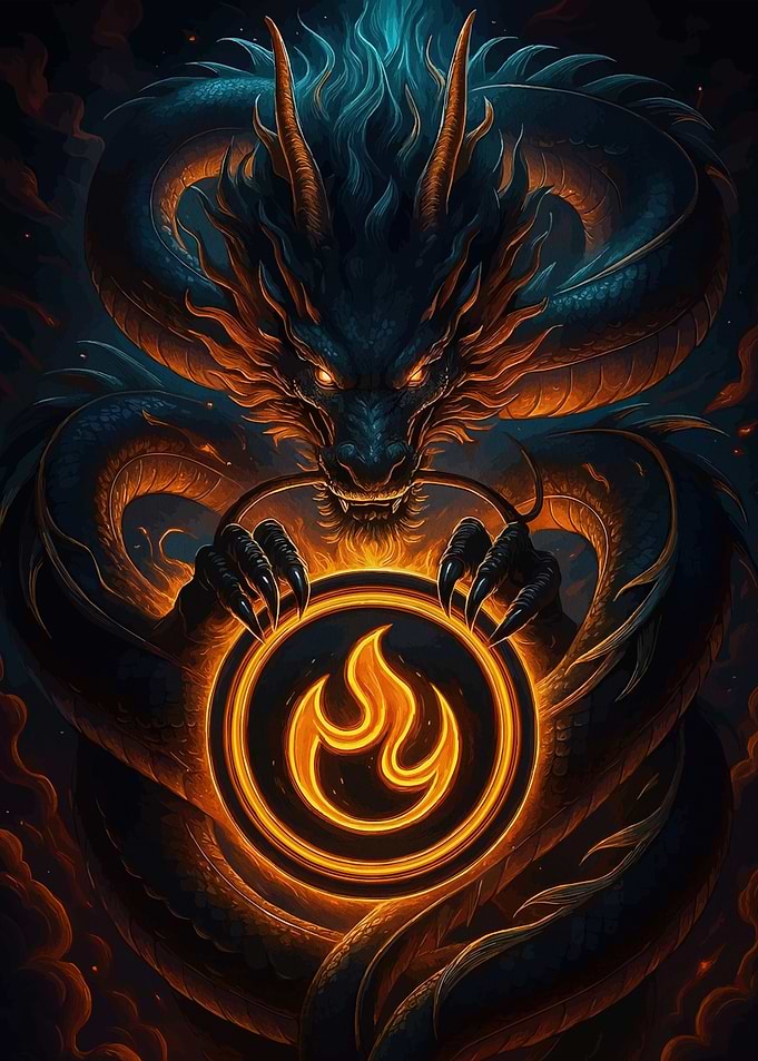 Dragon Holding Fire Emblem