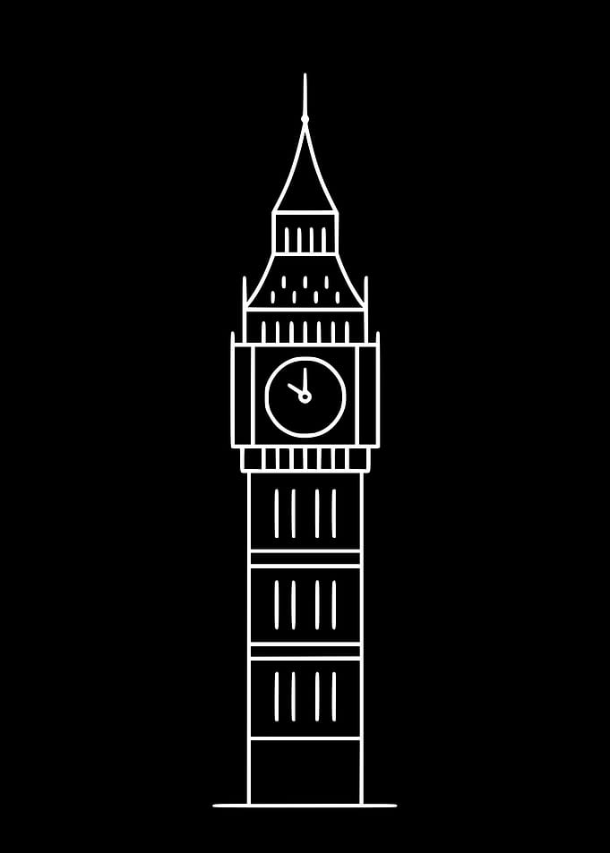 Big Ben — Minimal Line Art