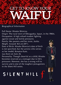 Silent Hill f: Hinako Shimizu Profile