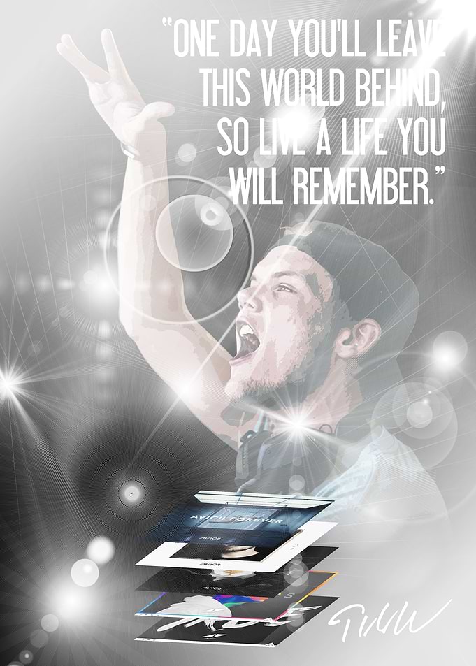 Avicii Tribute Art with Quote