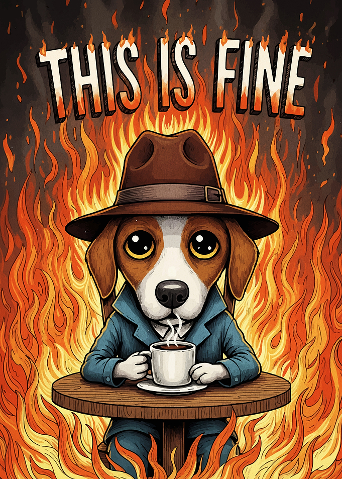 This is Fine Dog in Flames