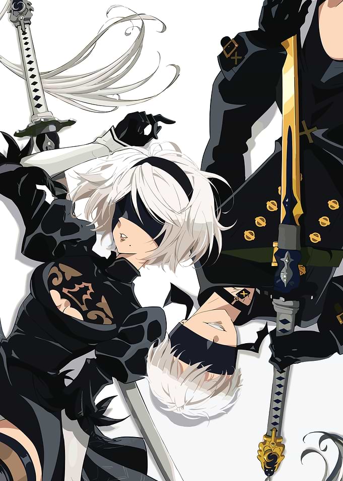 Nier Automata 2B Illustration