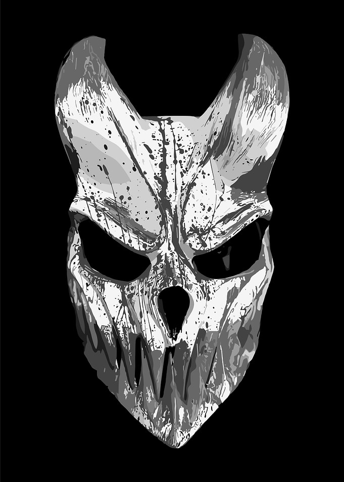 Skull Mask with Horns