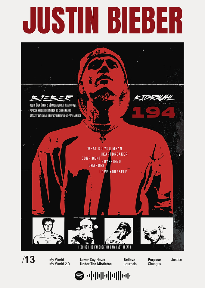 Justin Bieber Album Art Poster