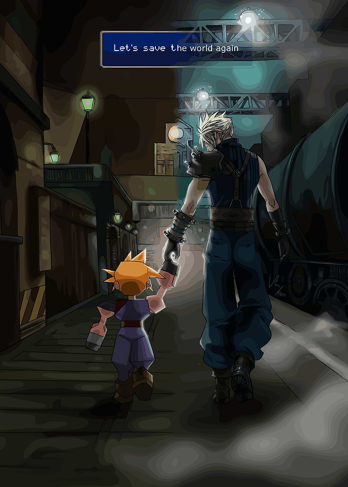 Cloud and Aerith: Saving the World