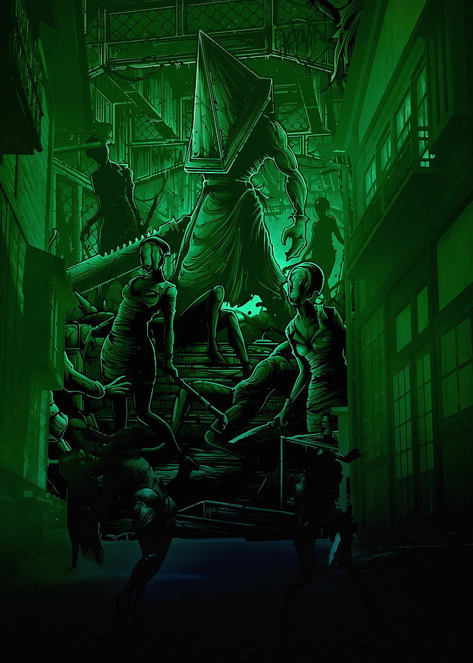 Silent Hill Pyramid Head Illustration