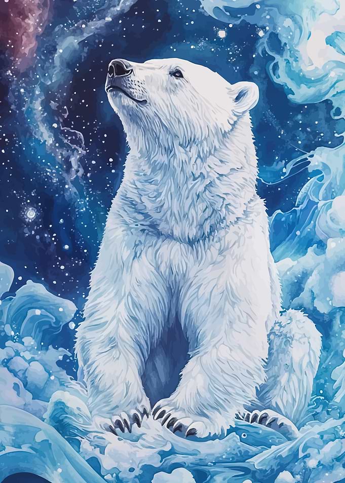 Majestic Polar Bear Watercolor