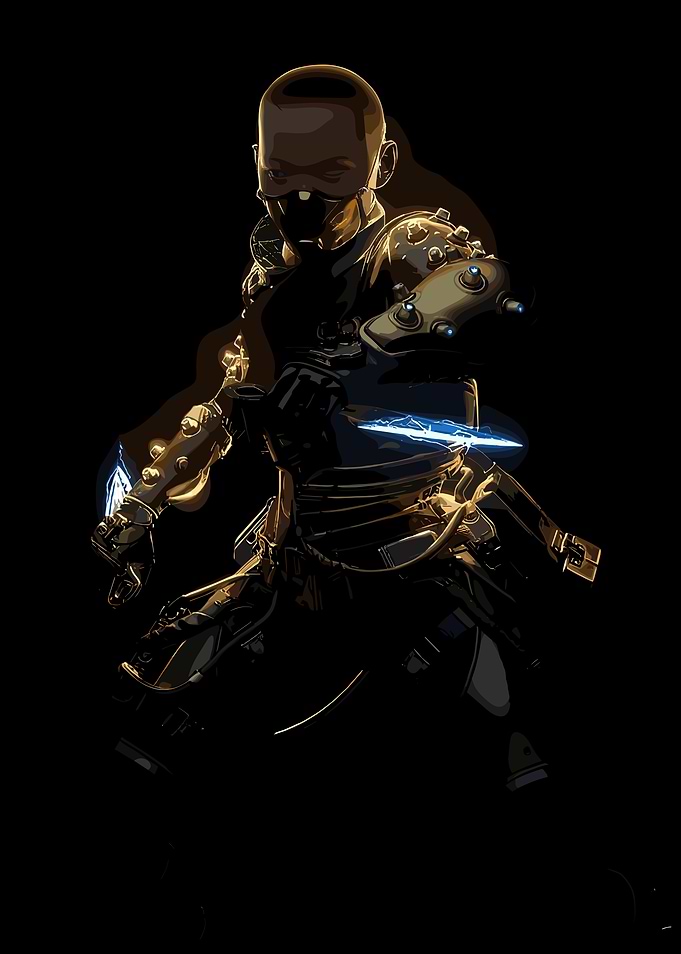 Warrior with Electric Blade