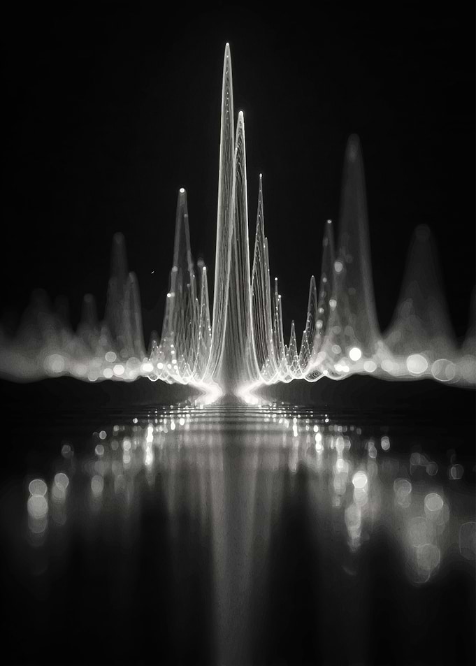 Abstract Light Peaks Reflection