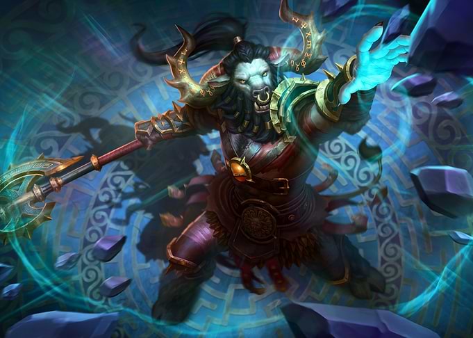 Minotaur Warrior Casting Magic