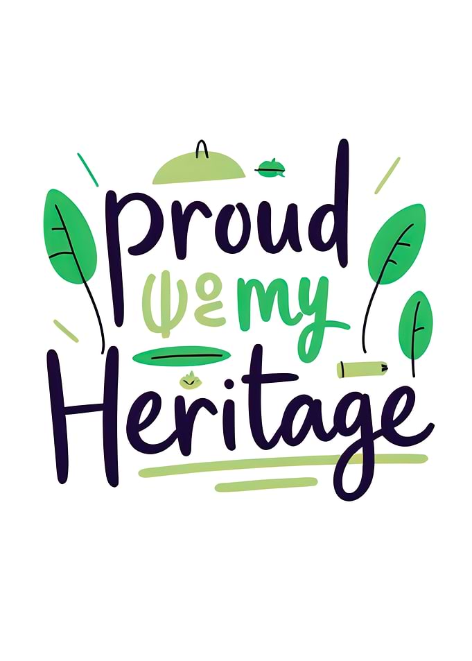 Proud of My Heritage Typography