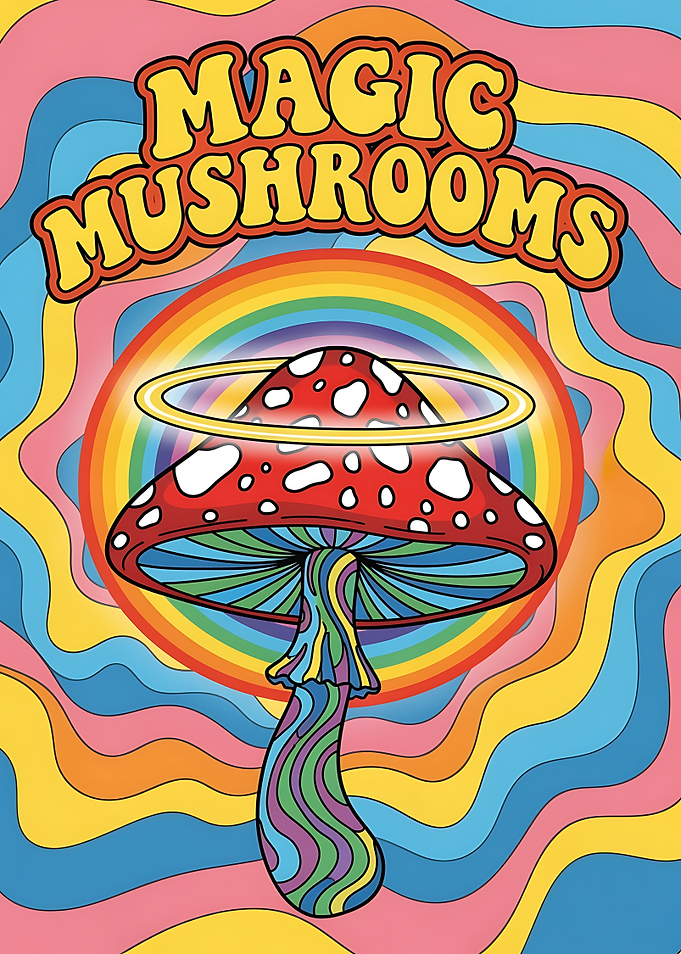 Magic Mushrooms Psychedelic Art