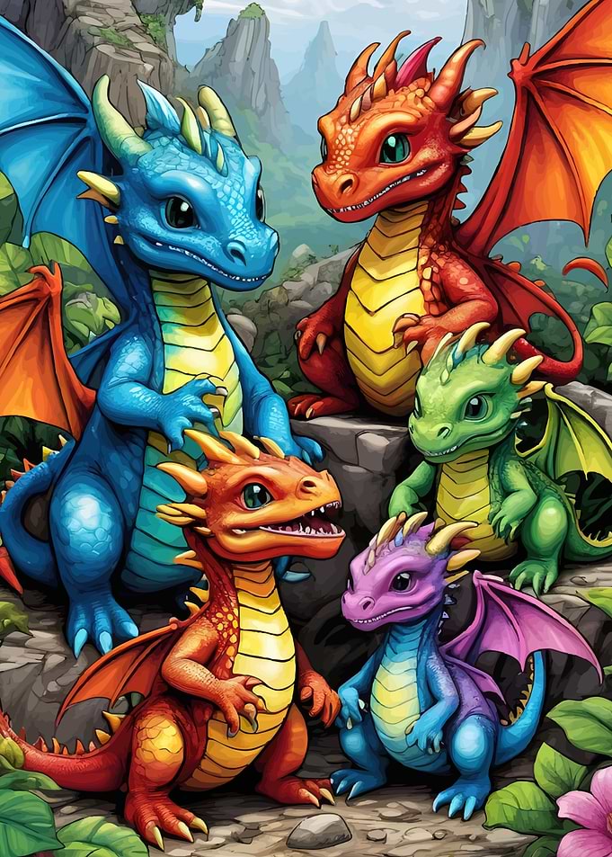 Baby Dragons Landscape
