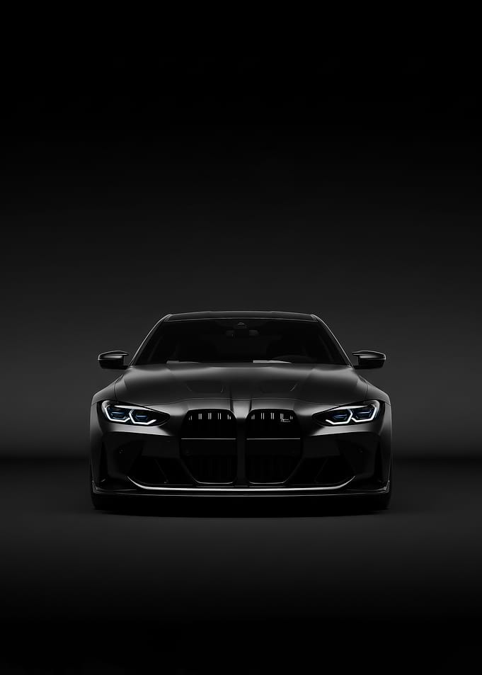 Sleek Black BMW Front View